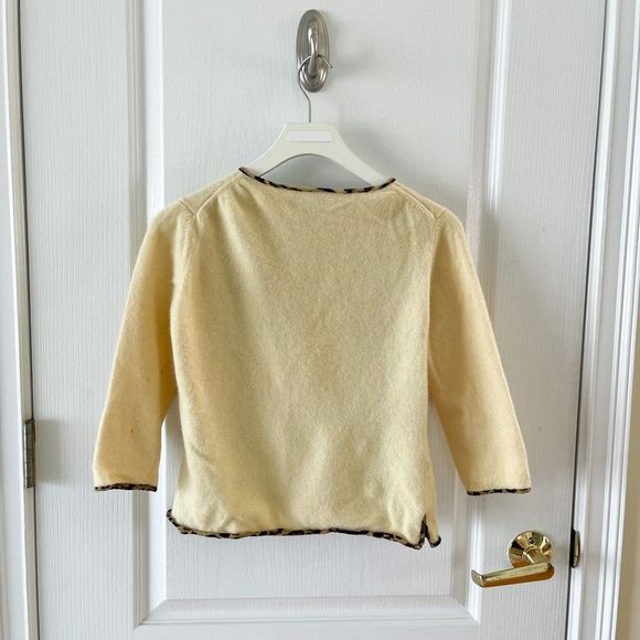 Banana Republic Medium (Petite) Lamb Wool, Rabbit Hair, & Silk: Yellow Sweater w - Picture 6 of 8